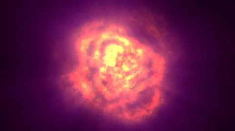 Fire flame ball explosion in space, illustration Stock Illustration