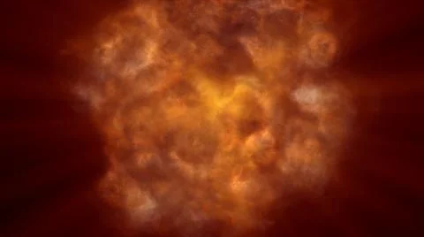 Fire flame ball explosion in space, illustration Stockillustratie