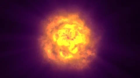 Fire flame ball explosion in space, illustration Stock Illustration
