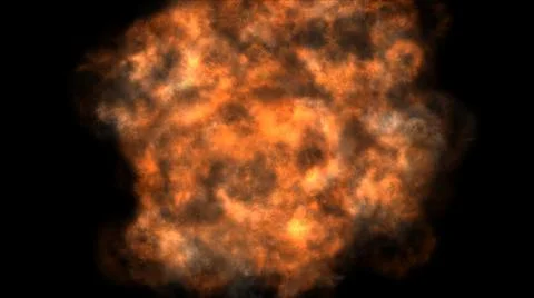Fire flame ball explosion in space, illustration Stock Illustration