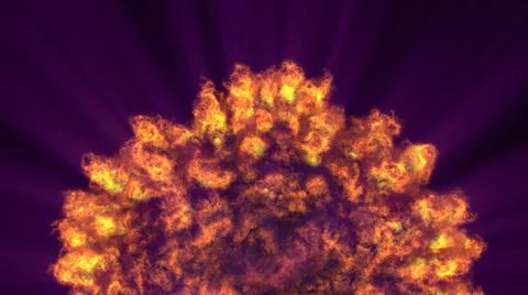 Fire flame ball explosion in space, illustration Stock Illustration