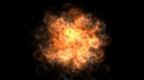 Fire flame ball explosion in space, illustration Illustrazione stock
