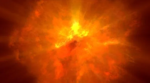 Fire flame ball explosion in space, illustration Stock Illustration
