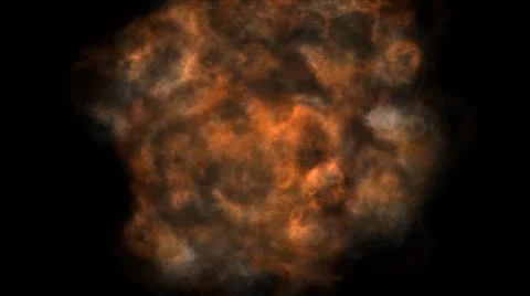 Fire flame ball explosion in space, illustration Illustrazione stock