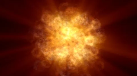Fire flame ball explosion in space, illustration Stock Illustration