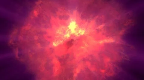 Fire flame ball explosion in space, illustration Stock Illustration