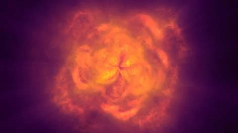 Fire flame ball explosion in space, illustration Stock Illustration