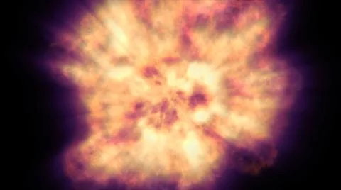 Fire flame ball explosion in space, illustration Stock Illustration