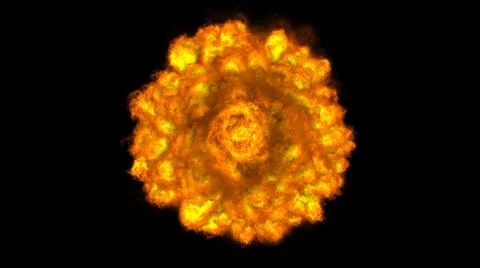 Fire flame ball explosion in space, illustration Stock Illustration