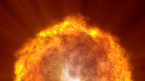 Fire flame ball explosion in space, illustration Stock Illustration