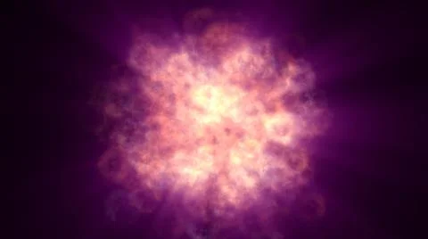 Fire flame ball explosion in space, illustration Stockillustratie