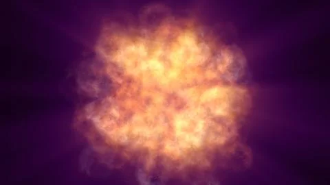 Fire flame ball explosion in space, illustration Stock Illustration