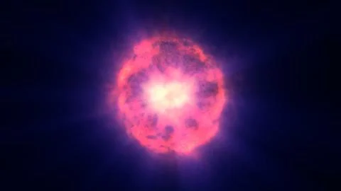 Fire flame ball explosion in space, illustration Stock Illustration