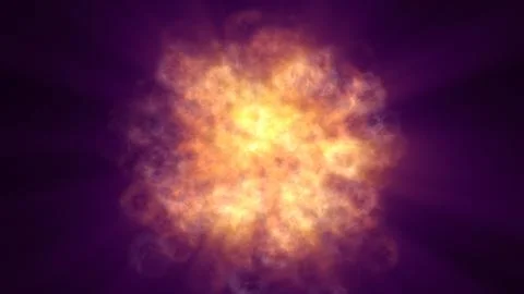 Fire flame ball explosion in space, illustration Stock Illustration
