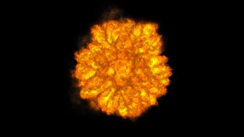 Fire flame ball explosion in space, illustration Stock Illustration