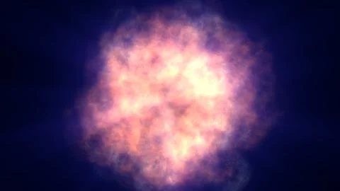 Fire flame ball explosion in space, illustration Stock Illustration