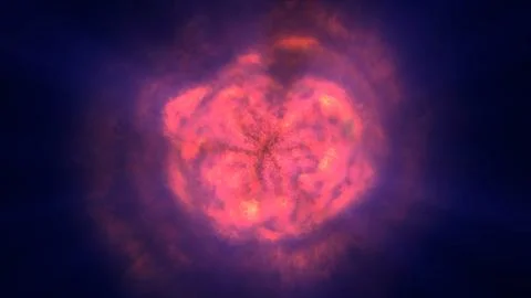 Fire flame ball explosion in space, illustration Stock Illustration