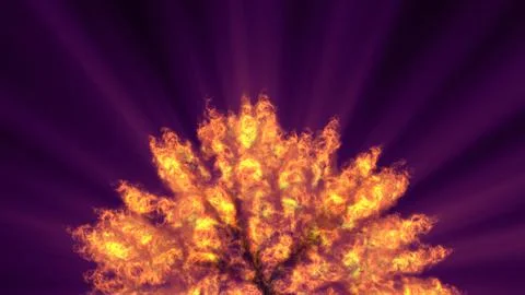 Fire flame ball explosion in space, illustration Stock Illustration