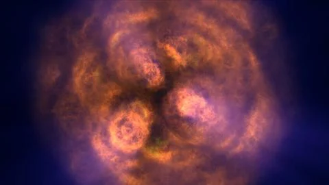 Fire flame ball explosion in space, illustration Stock Illustration