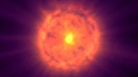 Fire flame ball explosion in space, illustration Stock Illustration
