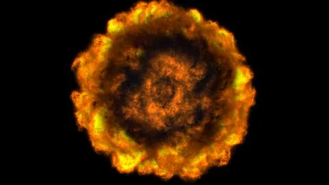Fire flame ball explosion in space, illustration Stock Illustration