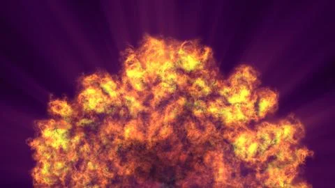 Fire flame ball explosion in space, illustration Stockillustratie