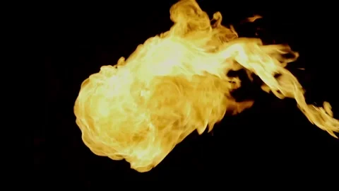 Fire Flame Ball Stock Footage 247411598