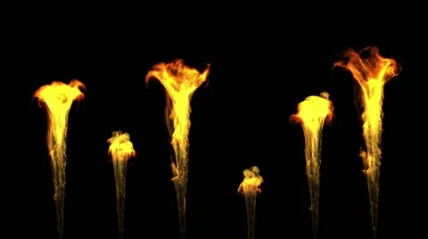 Fire flame on a black background Video stock 50640266