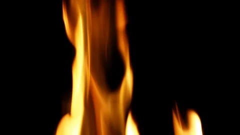 Fire flame black background hd footage Stock Footage 99750713