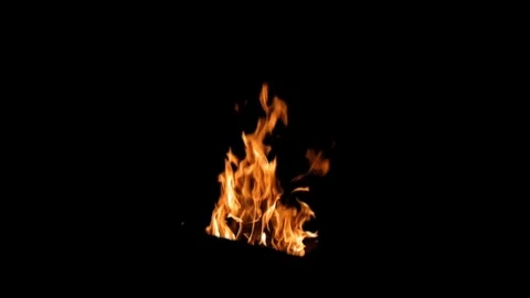 Fire Flame black background stock video Stock Footage 306940280