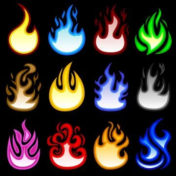 Fire Flame Blaze Burn Icon Illustrazione stock