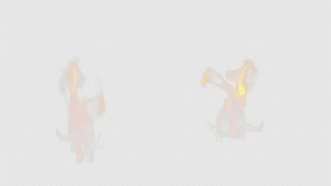 Fire flame blazes and burns on a transparent background. Stock Footage 232372042
