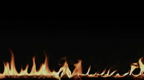 Fire flame border on a black background 스톡 동영상 41847064