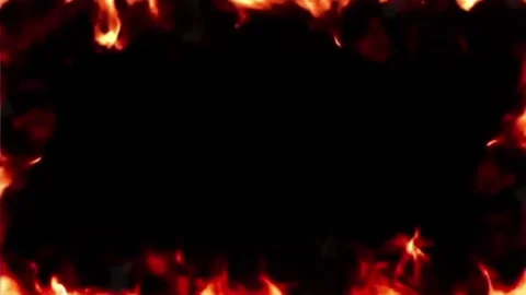 Fire Flame Border Effect Видео 346500564