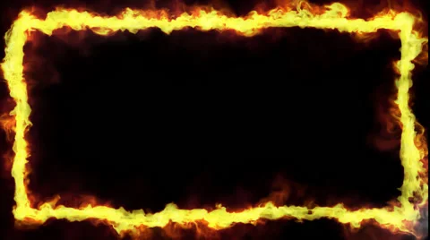 Fire flame border Stock Footage 54699726