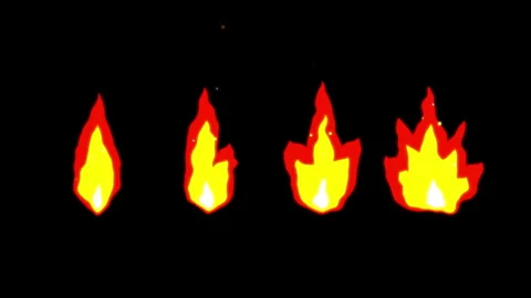 Fire, flame, burn, blaze, hot, spark, heat, red, yellow, orange Stock Footage 347245658