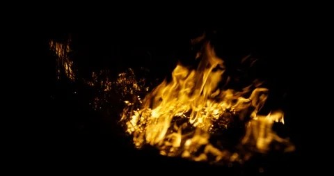 Fire flame burn element with alpha channel 4K Stock Footage 89944517