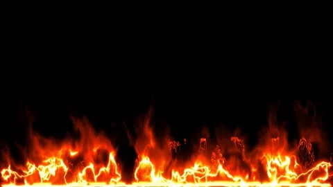 Fire flame burn glowing on green screen background Stock Footage 221416177
