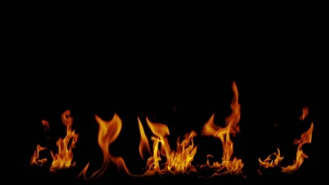 Fire flame burn loop animation Stock Footage 145999659