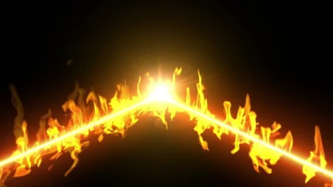 Fire flame burn loop animation Stock Footage 145999908