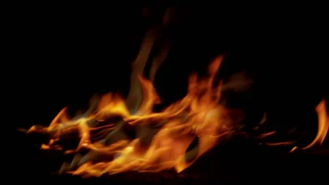 Fire flame burn loop Stock Footage 145932848