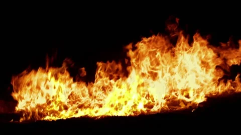 Fire flame burn loop Stock Footage 145932880