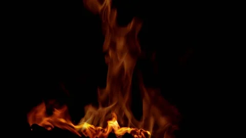 Fire flame burn loop Stock Footage 145932936