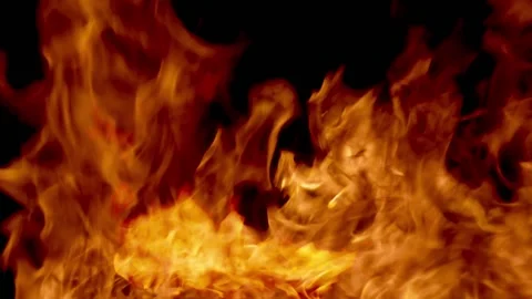 Fire flame burn loop Video stock 145933019