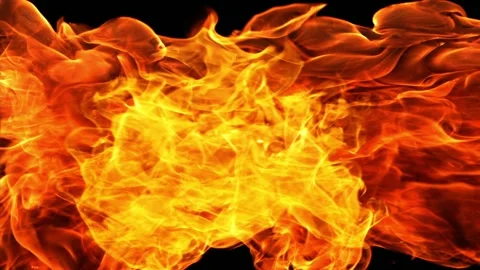 Fire flame burn smoke animation Video stock 146000289