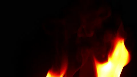 Fire flame burning and glowing on blackg screen background 库存影片 231548691