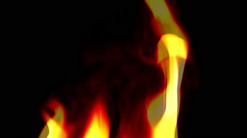 Fire flame burning and glowing slow motion on blackg screen background 库存影片 231551536