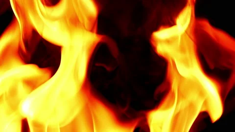 Fire flame burning and glowing slow motion on blackg screen background 库存影片 231552187