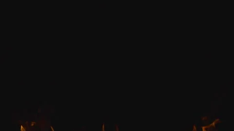 Fire flame burning on black backgroud screen  Stock Footage 246226059