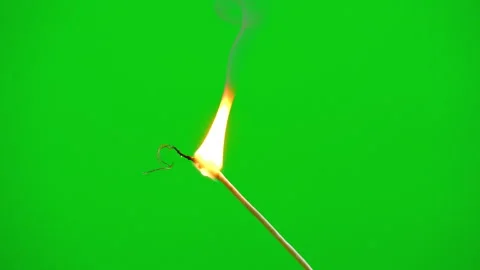 Fire flame burning electric line cable on green screen background 스톡 동영상 242203334